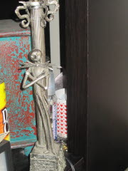 Jack Skellington, pewter lamp.